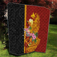 Papua New Guinea Independence Day Quilt Birds-of-Paradise Melanesian Tattoos Tropical Plants