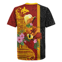 Papua New Guinea Independence Day Rugby Jersey Birds-of-Paradise Melanesian Tattoos Tropical Plants
