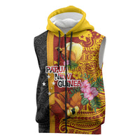 Papua New Guinea Independence Day Sleeveless Zip Hoodie Birds-of-Paradise Melanesian Tattoos Tropical Plants