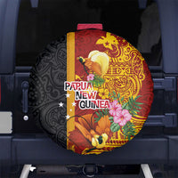 Papua New Guinea Independence Day Spare Tire Cover Birds-of-Paradise Melanesian Tattoos Tropical Plants