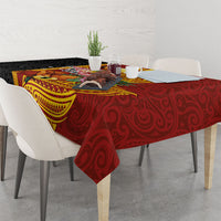 Papua New Guinea Independence Day Tablecloth Birds-of-Paradise Melanesian Tattoos Tropical Plants