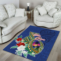 Guam Chamorro Area Rug Tribal Latte Stone and Seal Artwork Polynesian Patterns