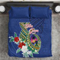 Guam Chamorro Bedding Set Tribal Latte Stone and Seal Artwork Polynesian Patterns