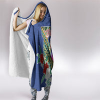 Guam Chamorro Hooded Blanket Tribal Latte Stone and Seal Artwork Polynesian Patterns