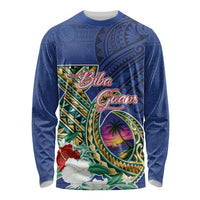 Guam Chamorro Long Sleeve Shirt Tribal Latte Stone and Seal Artwork Polynesian Patterns