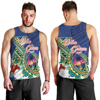Guam Chamorro Men Tank Top Tribal Latte Stone and Seal Artwork Polynesian Patterns