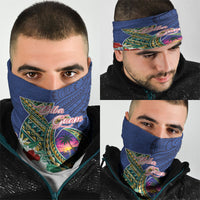 Guam Chamorro Neck Gaiter Tribal Latte Stone and Seal Artwork Polynesian Patterns