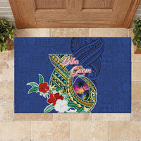 Guam Chamorro Rubber Doormat Tribal Latte Stone and Seal Artwork Polynesian Patterns