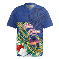 Guam Chamorro Rugby Jersey Tribal Latte Stone and Seal Artwork Polynesian Patterns