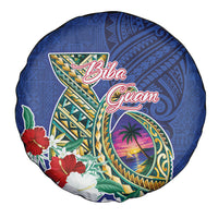 Guam Chamorro Spare Tire Cover Tribal Latte Stone and Seal Artwork Polynesian Patterns