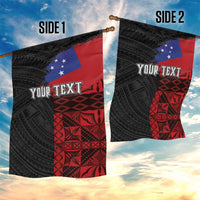 Personalised Samoa 685 Garden Flag Siapo Pattern and Samoa Flag Design LT03 - Polynesian Pride