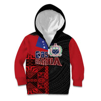 Personalised Samoa 685 Kid Hoodie Siapo Pattern and Samoa Flag Design