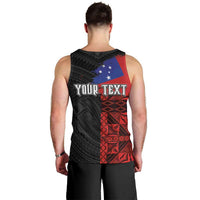 Personalised Samoa 685 Men Tank Top Siapo Pattern and Samoa Flag Design LT03 - Polynesian Pride