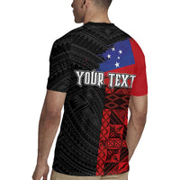 Personalised Samoa 685 Rugby Jersey Siapo Pattern and Samoa Flag Design
