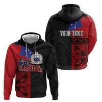 Personalised Samoa 685 Zip Hoodie Siapo Pattern and Samoa Flag Design