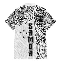 Samoa 685 Art Traditional Tattoo Pattern Family Matching Mermaid Dress and Hawaiian Shirt White Color LT03 - Polynesian Pride