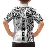 Samoa 685 Art Traditional Tattoo Pattern Family Matching Summer Maxi Dress and Hawaiian Shirt White Color LT03 - Polynesian Pride
