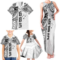 Samoa 685 Art Traditional Tattoo Pattern Family Matching Tank Maxi Dress and Hawaiian Shirt White Color LT03 - Polynesian Pride
