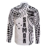 Samoa 685 Art Traditional Tattoo Pattern Family Matching Tank Maxi Dress and Hawaiian Shirt White Color LT03 - Polynesian Pride