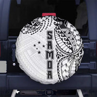 Samoa 685 Art Traditional Tattoo Pattern Spare Tire Cover White Color LT03 - Polynesian Pride