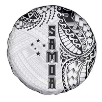 Samoa 685 Art Traditional Tattoo Pattern Spare Tire Cover White Color LT03 - Polynesian Pride