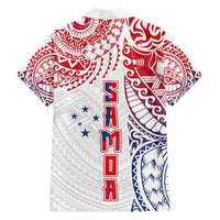 Samoa 685 Art Traditional Tattoo Pattern Family Matching Puletasi and Hawaiian Shirt Gradient Color