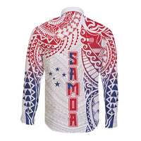 Samoa 685 Art Traditional Tattoo Pattern Long Sleeve Button Shirt Gradient Color LT03 - Polynesian Pride