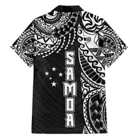 Samoa 685 Art Traditional Tattoo Pattern Family Matching Puletasi and Hawaiian Shirt Black Color LT03 - Polynesian Pride