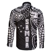 Samoa 685 Art Traditional Tattoo Pattern Family Matching Puletasi and Hawaiian Shirt Black Color LT03 - Polynesian Pride