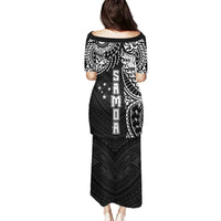 Samoa 685 Art Traditional Tattoo Pattern Family Matching Puletasi and Hawaiian Shirt Black Color LT03 - Polynesian Pride