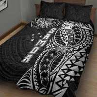 Samoa 685 Art Traditional Tattoo Pattern Quilt Bed Set Black Color