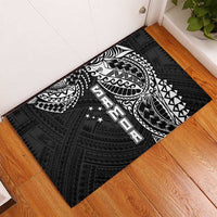 Samoa 685 Art Traditional Tattoo Pattern Rubber Doormat Black Color