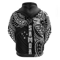 Samoa 685 Art Traditional Tattoo Pattern Zip Hoodie Black Color