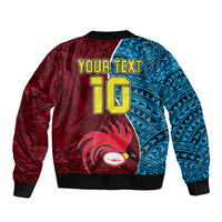 Custom Bintangor Goroka Lahanis Rugby Bomber Jacket Papua New Guinea Polynesian Tattoo LT03 - Polynesian Pride