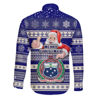 Samoa Christmas Family Matching Summer Maxi Dress and Hawaiian Shirt The Santa Coat of Arms with Samoa Bracelet Pattern LT03 - Polynesian Pride