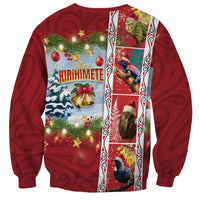 New Zealand Merry Christmas Sweatshirt Maori Animals, Koru Tattoo - Red Xmas Style LT03 - Polynesian Pride