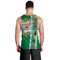 New Zealand Merry Christmas Men Tank Top Maori Animals, Koru Tattoo - Green Xmas Style