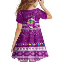 Personalised Tuvalu Christmas Family Matching Off Shoulder Maxi Dress and Hawaiian Shirt Snowman Hugs Tuvalu Coat of Arms Maori Pattern Pink Style LT03 - Polynesian Pride