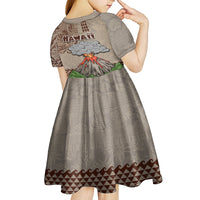Hawaii Kid Short Sleeve Dress Aloha Volcano Mix Kakau Hawaiian Tribal LT03 - Polynesian Pride