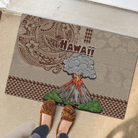 Hawaii Rubber Doormat Aloha Volcano Mix Kakau Hawaiian Tribal LT03 - Polynesian Pride
