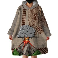 Hawaii Wearable Blanket Hoodie Aloha Volcano Mix Kakau Hawaiian Tribal LT03 - Polynesian Pride