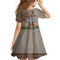 Aloha Volcano Custom Family Matching Long Sleeve Bodycon Dress and Hawaiian Shirt Mix Hawaiian Kakau Tribal LT03 - Polynesian Pride