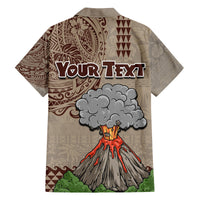 Aloha Volcano Custom Family Matching Puletasi Dress and Hawaiian Shirt Mix Hawaiian Kakau Tribal LT03 - Polynesian Pride