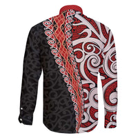 New Zealand Maori Stylized Koru Family Matching Long Sleeve Bodycon Dress and Hawaiian Shirt LT03