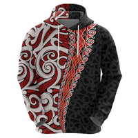 New Zealand Maori Stylized Koru Zip Hoodie LT03 - Polynesian Pride