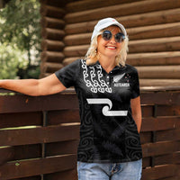 New Zealand Rugby Custom Women Polo Shirt The Champions Aotearoa LT03 - Polynesian Pride