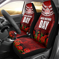 New Zealand ANZAC Waitangi Day Car Seat Cover Hei Tiki and Soldier LT03 - Polynesian Pride