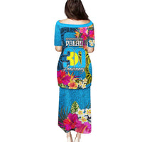 Palau Independence Day Puletasi 1st October 30th Anniversary Polynesian Jungle Flower