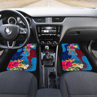Tuvalu Independence Day Car Mats 1st October 46th Anniversary Polynesian Jungle Flower