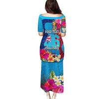 Personalised Tuvalu Independence Day Family Matching Puletasi and Hawaiian Shirt 1st October 46th Anniversary Polynesian Jungle Flower LT03 - Polynesian Pride